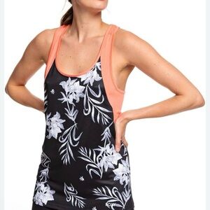 Roxy Hiding Place Tank Top is a sporty racerback swimwear top sz XL (g1)